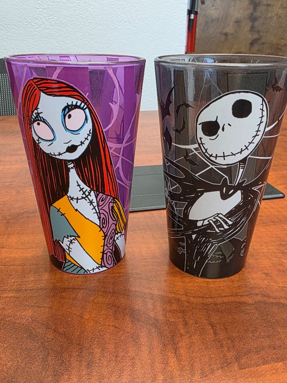 16 oz. Jack & Sally Glass Cups
